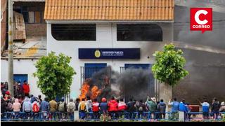 Cusco: Manifestantes intentaron quemar la Fiscalía de Paucartambo (FOTO)
