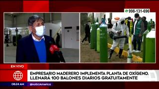 Empresario peruano implementa planta de oxígeno para llenar balones totalmente gratis 