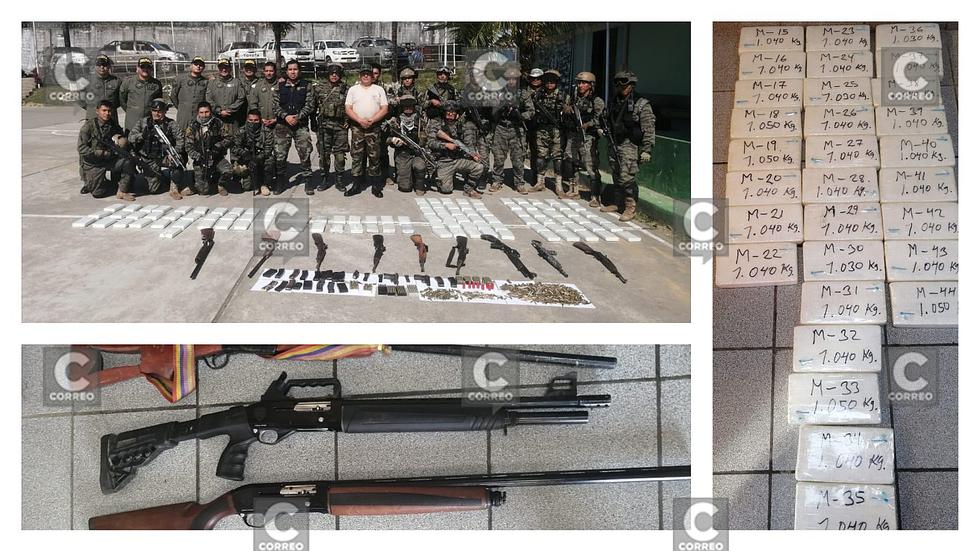 Incautan 109 kilos de cocaína y un arsenal de armas de "narcos" (Fotos)