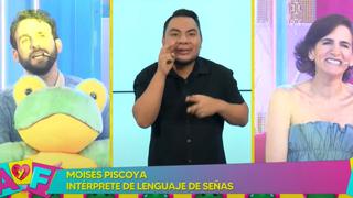 “Amor y fuego”: Moisés Piscoya se lleva los aplausos tras aparecer como traductor del programa de espectáculos