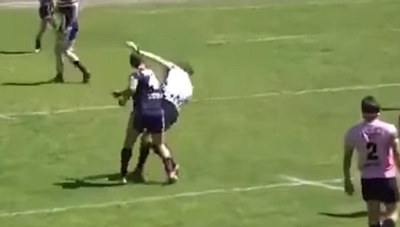 ​La brutal agresión por la que este jugador de rugby fue suspendido de por vida en Francia [VIDEO]