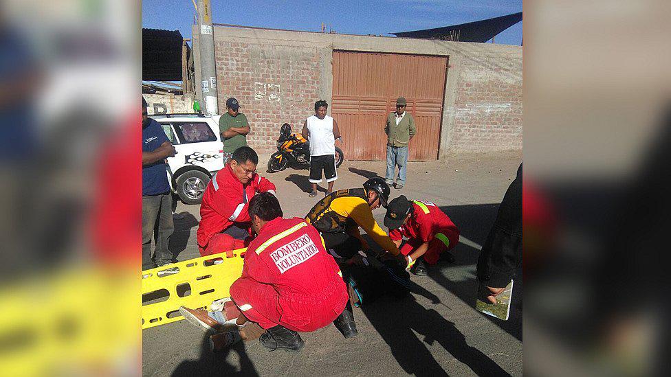 Mira como se accidentó motociclista en avenida de San Antonio