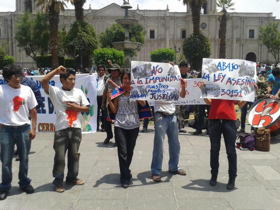 Realizan plantón por ley 30151