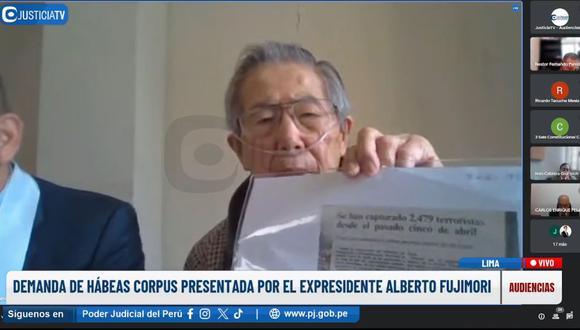 Alberto Fujimori pide su liberación inmediata desde el Penal de Barbadillo. (Justicia TV)