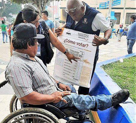 ODPE de Tumbes dispondrá 100 mesas para personas con discapacidad 