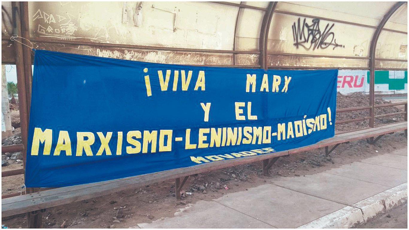 Aparece otra banderola de Movadef en el distrito de Pimentel