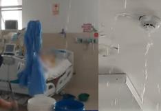 Grave situación en UCI del Hospital del Niño en Breña por filtración de agua tras la rotura de tubería