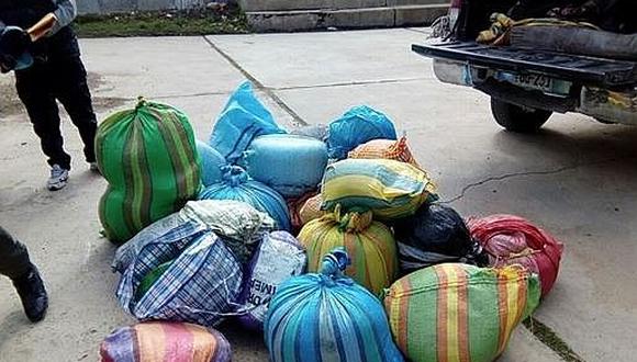 Puno: decomisan 380 kilos de hoja de coca en Putina