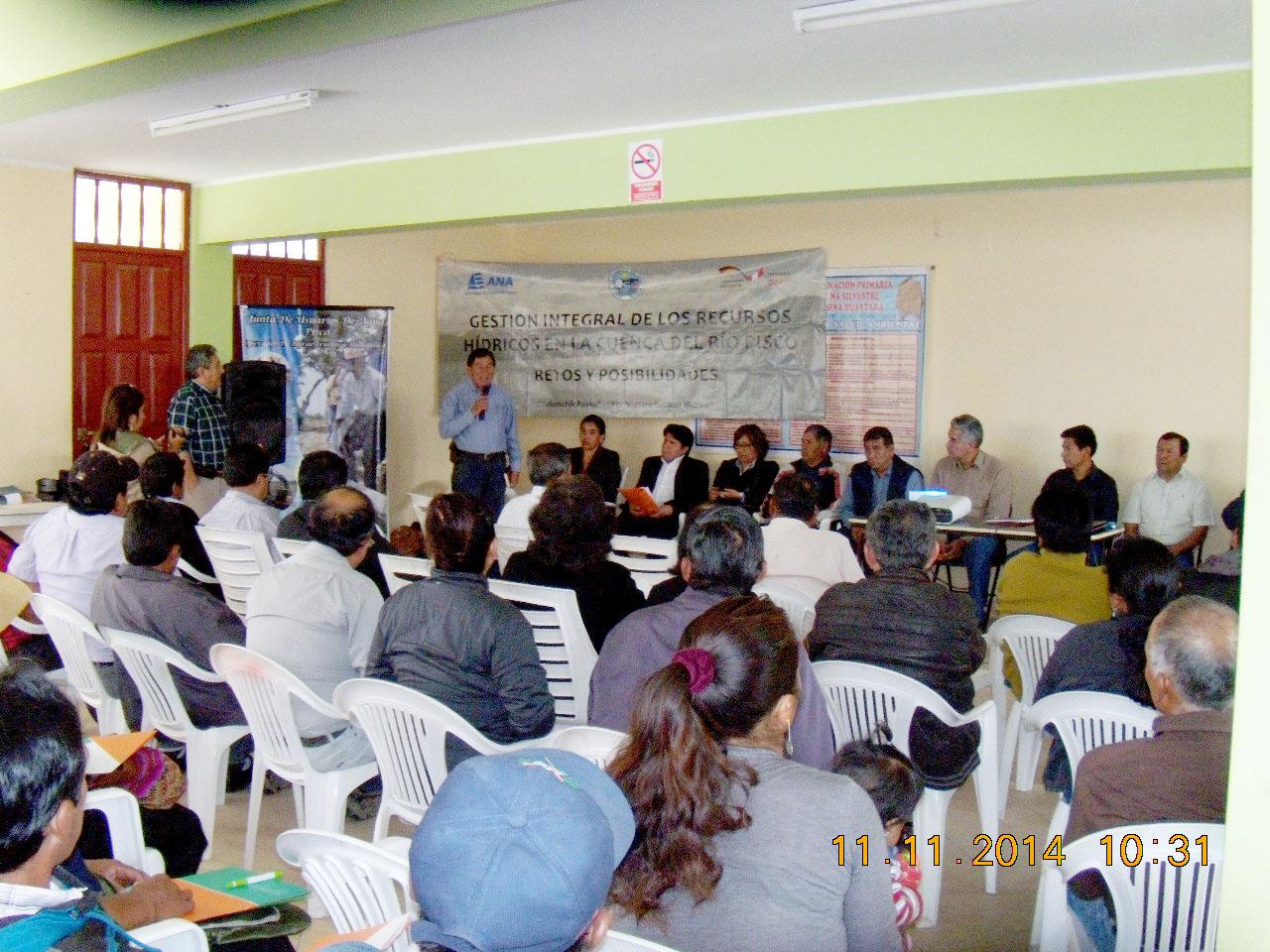 Realizan reunión por problema del agua con Huancavelica