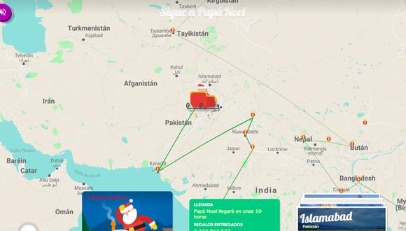 ‘Santa Tracker’ está disponible desde hoy 24 de diciembre y contará con descripciones a detalle de cada lugar que Santa Claus vaya visitando en su travesía. (Foto: Google)