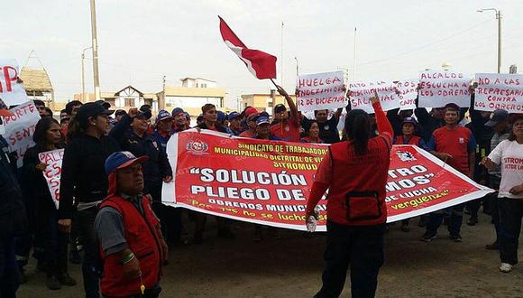 Trabajadores de la municipalidad de Víctor Larco acatan huelga indefinida 