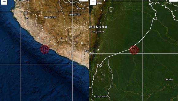 Sismos de magnitud 4.9 y 4.8 ocurrieron esta mañana en Arequipa y Loreto 