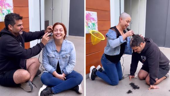 Natalia Salas se quitó la cabellera tras recibir sus primeras quimioterapias. (Foto: Instagram)