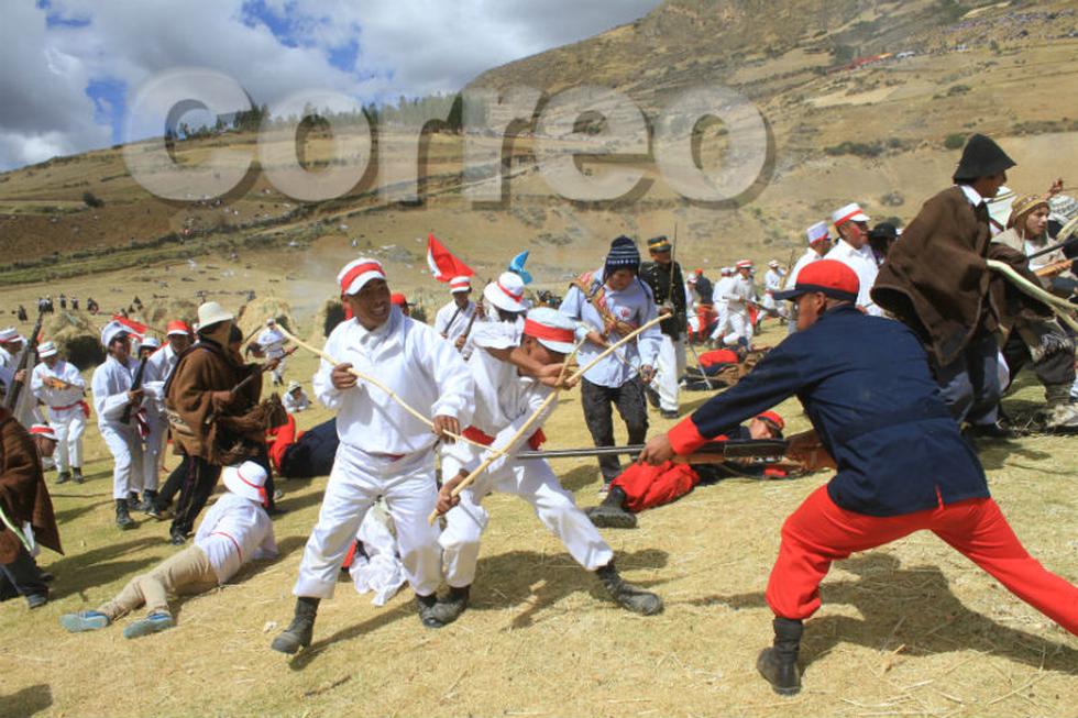 Con escenificación recuerdan a cientos de muertos en batalla con chilenos (FOTOS)