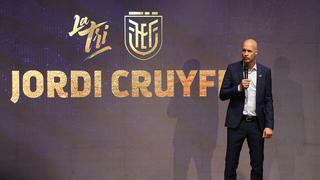 Jordi Cruyff fue anunciado como nuevo director técnico de Ecuador 