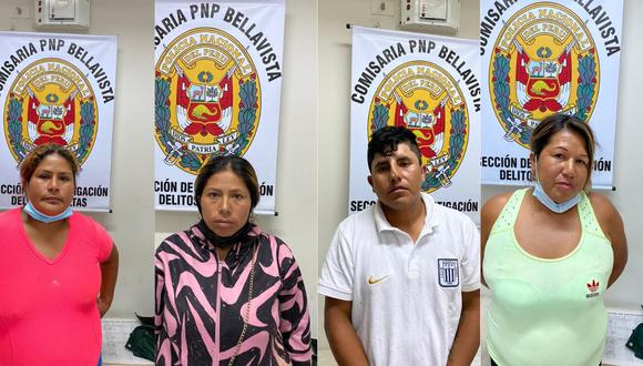 Tres mujeres y un hombre terminaron en comisaría del distrito de La Esperanza. (FOTO: PNP)