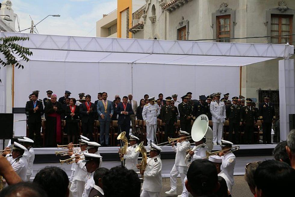 Autoridades rinden homenaje a Miguel Grau; el héroe del Combate de Angamos