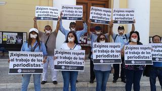 Periodistas lambayecanos protestan contra la “ley mordaza”