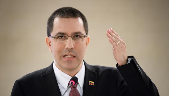 El canciller de Venezuela, Jorge Arreaza. (AFP / Fabrice COFFRINI).
