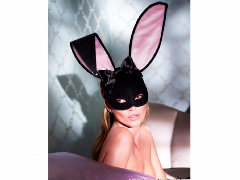 Kate Moss como una sexy conejita en portada de Playboy (FOTO)