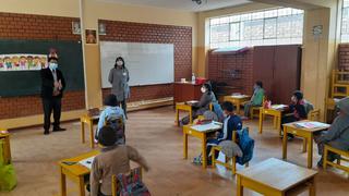 Unos 358 escolares volvieron a las aulas en zona urbana de Huancayo