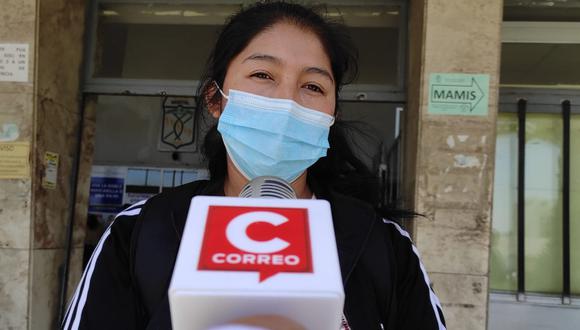 Milagros Quispe se instaló en Arequipa hace 7 meses con el fin de que su hija reciba la atención médica en el Iren Sur. (Foto: GEC)