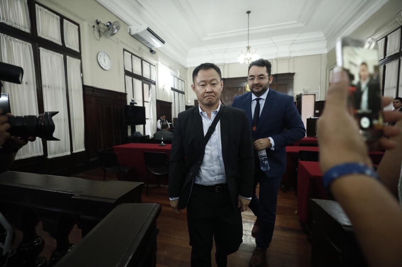 Kenji Fujimori fue el único acusado presente en el control de acusación por compra de votos. (Foto: Leandro Britto / GEC)