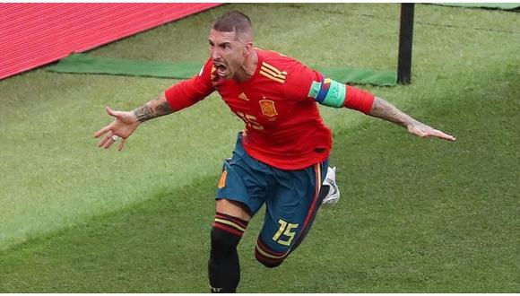 Sergio Ramos celebró autogol de Rusia que puso el 1-0 para España (FOTOS)