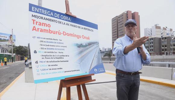 El alcalde indicó que la obra recientemente inaugurada mejorada la transitibilidad en la Vía Expresa. (Fotos: Alberto Valderrama)