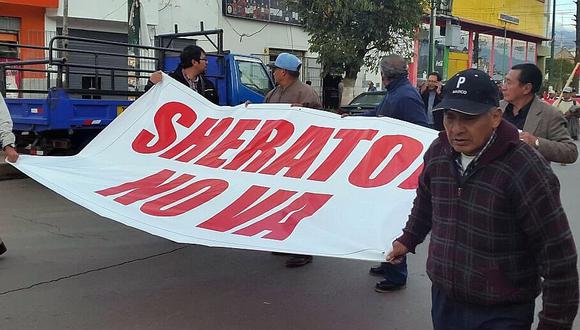 Marchan contra nuevo hotel Sheraton en Cusco ¿Por qué? (VIDEO)
