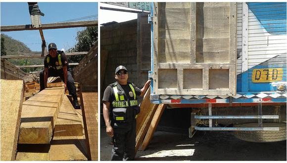 PNP de Pedregal decomisa madera valorizada en 70 mil soles que iba ilegalmente a Lima 