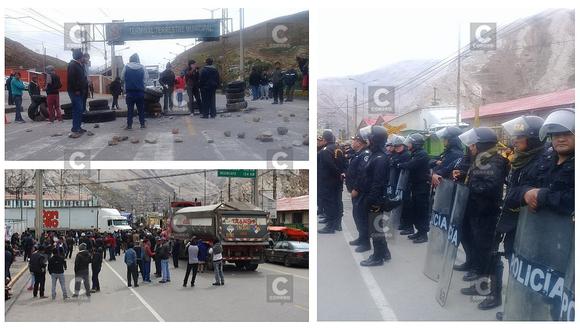 Abren Carretera Central en La Oroya tras 12 horas de protesta contra peaje en Ticlio