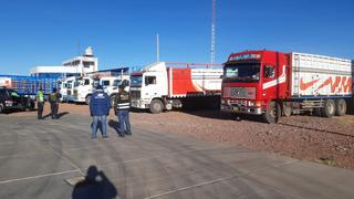 Intervienen tres camiones con ladrillos de contrabando en Juliaca