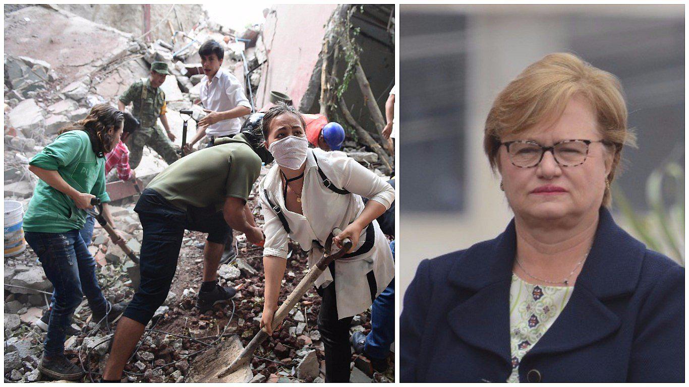 Nancy Lange: "​Mi solidaridad con México en estos momentos difíciles"