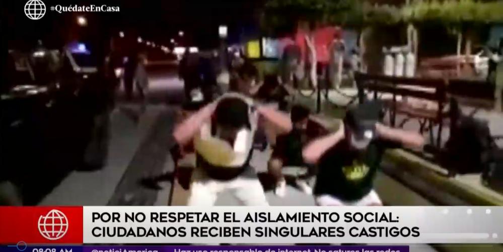 A nivel nacional, se han detenido más de 26 mil ciudadanos por no respetar el aislamiento social obligatorio. (Foto captura: América Noticias)