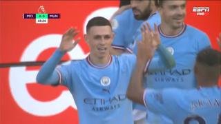 Manchester City golea: Foden marcó el 4-0 sobre United tras asistencia de Haaland (VIDEO)