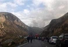 Transportistas cerraron Carretera Central en tramo La Oroya - Huancayo y PNP despeja vía en dos horas