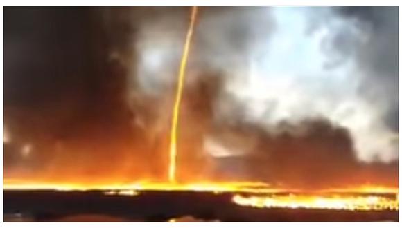 ​Tornado de fuego genera terror en ciudadanos de Inglaterra (VIDEO)