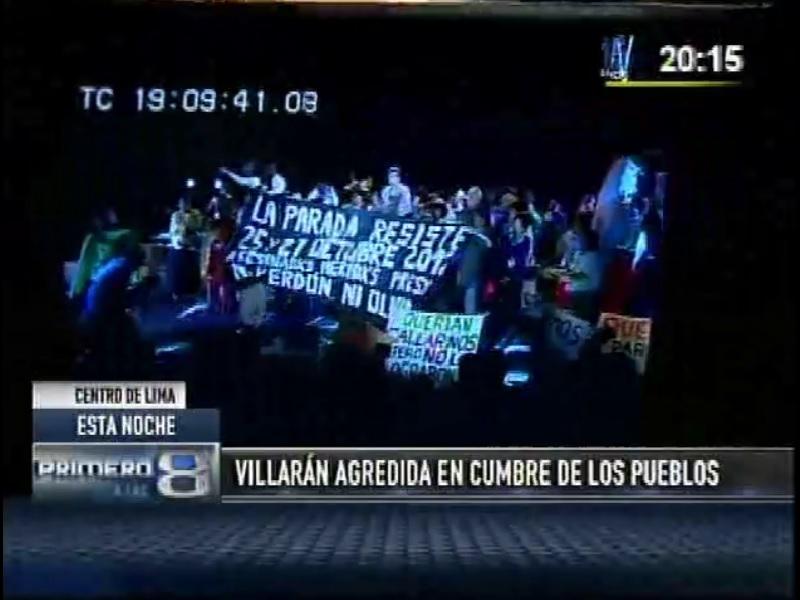 Susana Villarán pasó mal momento en la Cumbre de los Pueblos