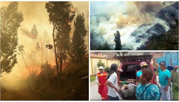 Cusco: Confirman dos fallecidos y tres heridos en incendio forestal incontrolable