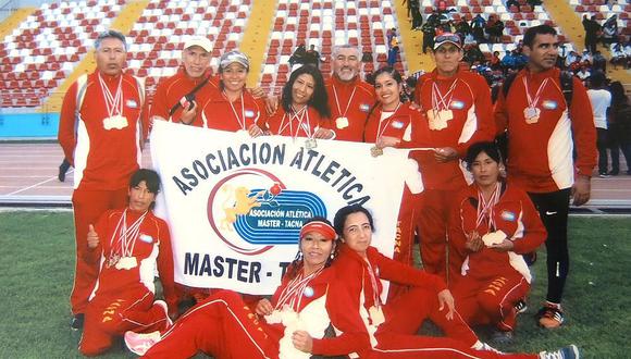 Atletas máster de Tacna conquistaron cerca de 50 preseas en Torneo Nacional de Atletismo 