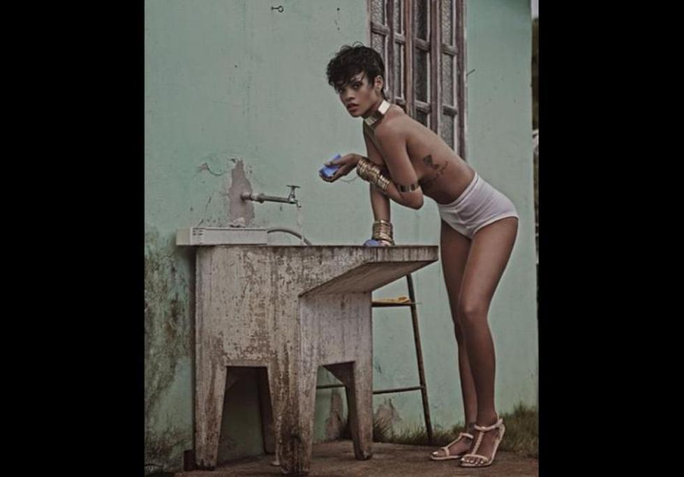 Rihanna posa en topless para fotógrafo peruano