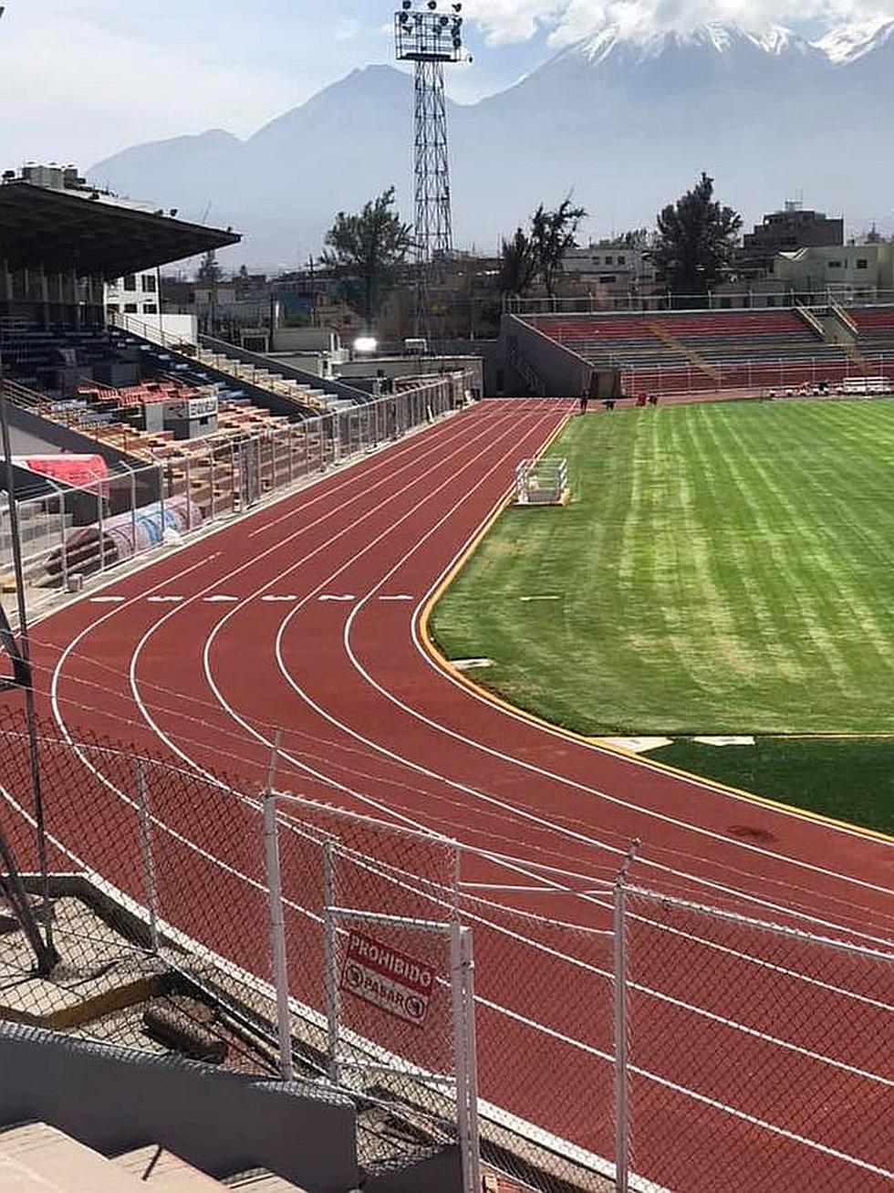 Pista atlética del estadio Melgar está casi lista (FOTOS)