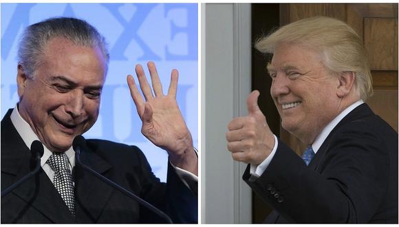 Michel T​emer y Donald Trump acuerdan lanzar "agenda de crecimiento" Brasil-EE.UU.