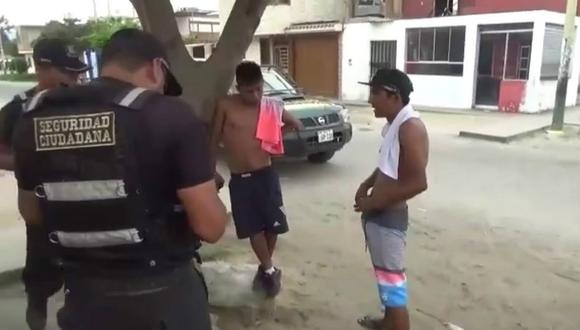 Nuevo Chimbote: Serenos intervienen a presunto microcomercializador de drogas (VIDEO)