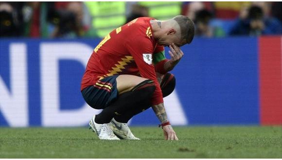Sergio Ramos rompió en llanto tras eliminación de España de Rusia 2018 (FOTOS)
