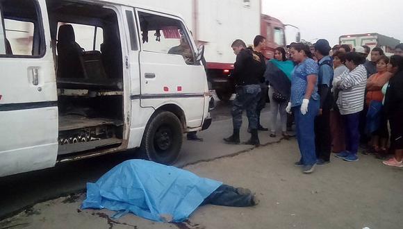 Virú: Disparan a conductor de combi en carretera Panamericana