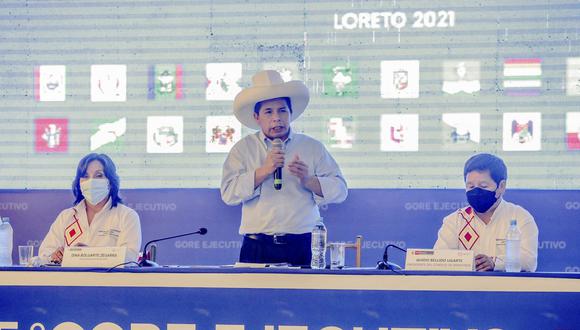 El presidente de la República, Pedro Castillo, clausuró el 15º GORE Ejecutivo, en Iquitos. (Foto: Presidencia)