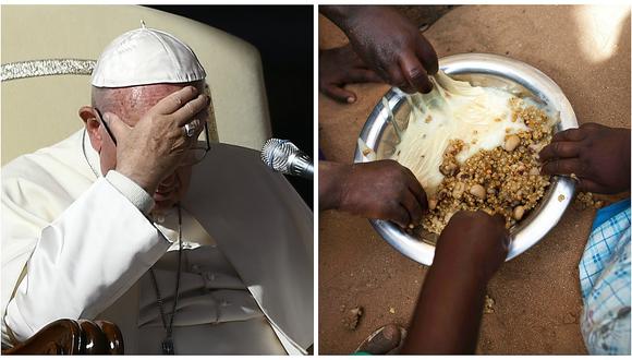 Papa Francisco vincula el hambre con "inercia de muchos o por egoísmo de unos pocos"