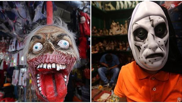 Fiebre de disfraces por Halloween genera "terror" en el Mercado Central (FOTOS)